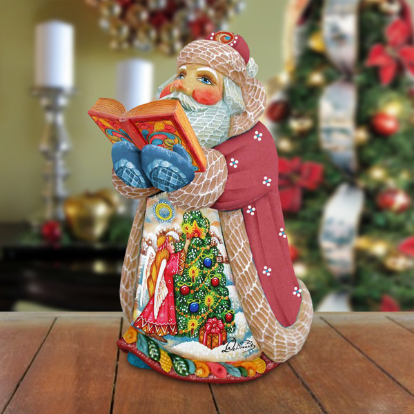 The Holiday Aisle® Fifield Illustrated Santa's Wish List Figurine